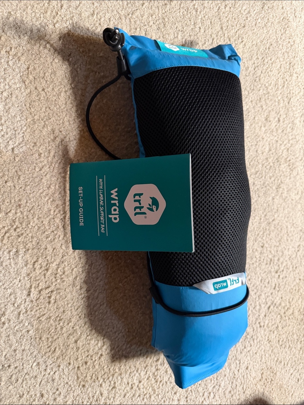 Travel Wearable Blanket Instruction Card - Teal Accent